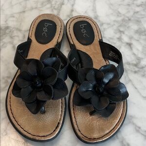 b.o.c. Black Floral Women's Sandals